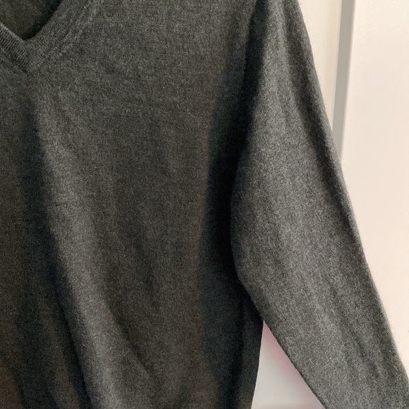Classic V-Neck Gray Sweater - Picture 3 of 13